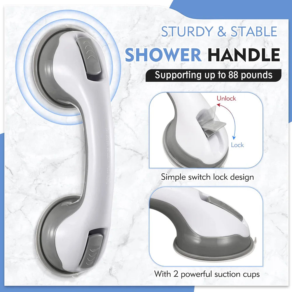 Anti-Slip Shower Suction Grab Bar